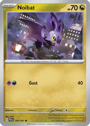 Noibat 068/091  - Reverse Holofoil SV Paldean Fates - Common