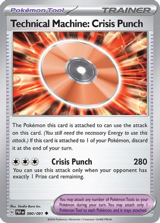 Technical Machine: Crisis Punch 090/091  - Reverse Holofoil SV Paldean Fates - Uncommon