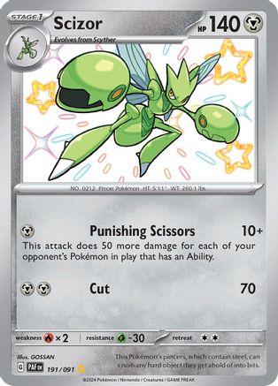 Scizor 191/091  - Holofoil SV Paldean Fates - Shiny Rare