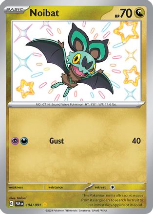 Noibat 194/091  - Holofoil SV Paldean Fates - Shiny Rare