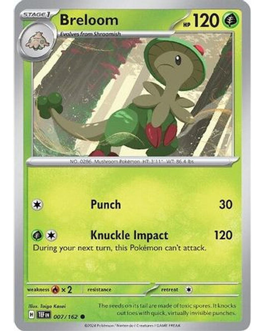 Breloom 007/162  - Reverse Holofoil SV05 Temporal Forces - Common