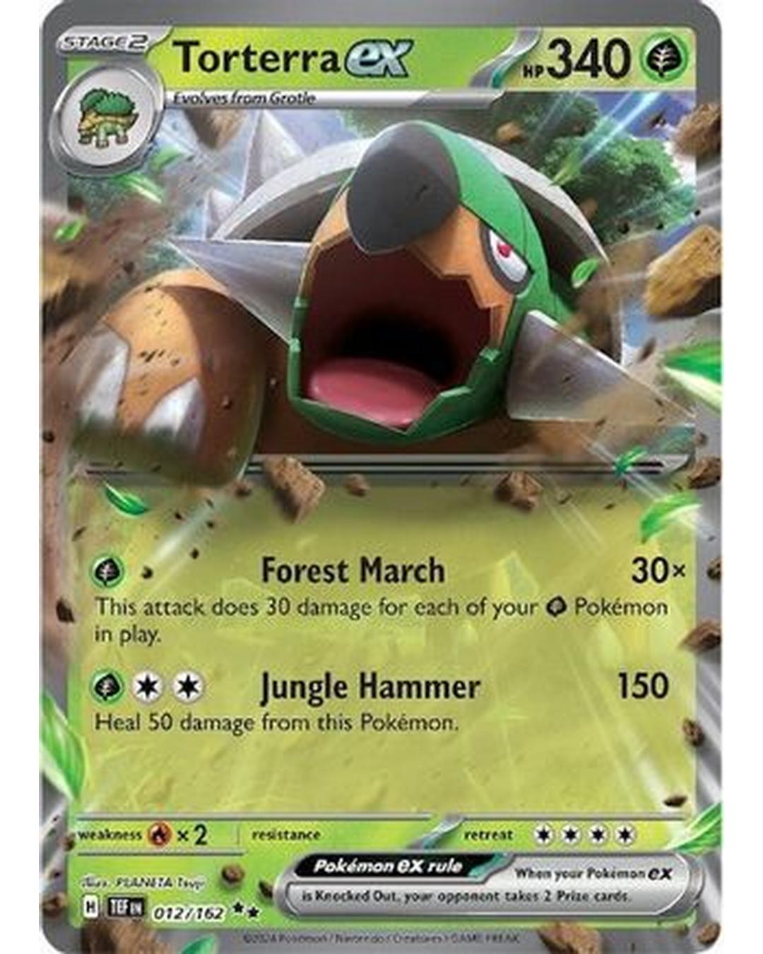 Torterra ex 012/162  - Holofoil SV05 Temporal Forces - Double Rare