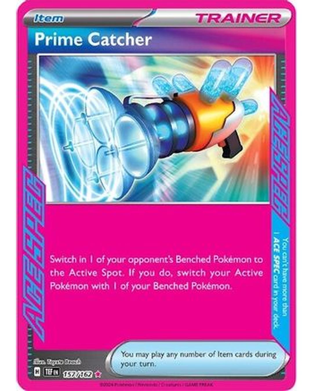 Prime Catcher 157/162  - Holofoil SV05 Temporal Forces - ACE SPEC Rare