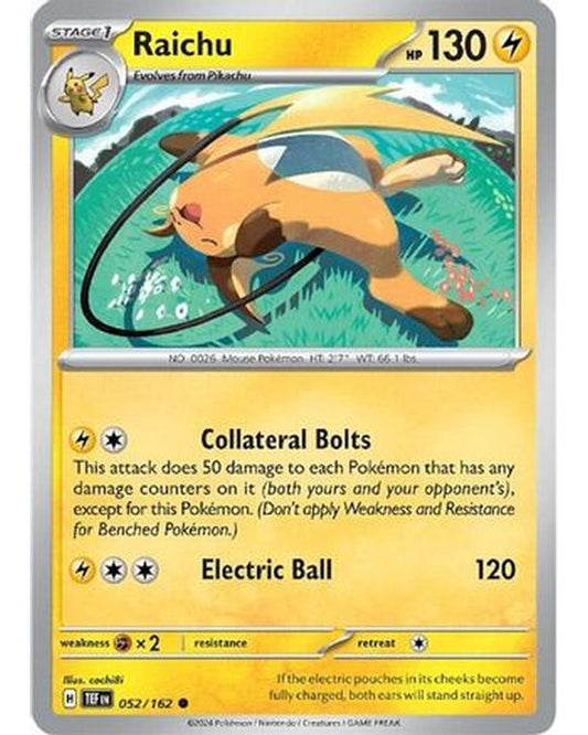 Raichu 052/162  SV05 Temporal Forces - Common