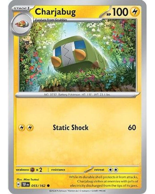 Charjabug 055/162  - Reverse Holofoil SV05 Temporal Forces - Common