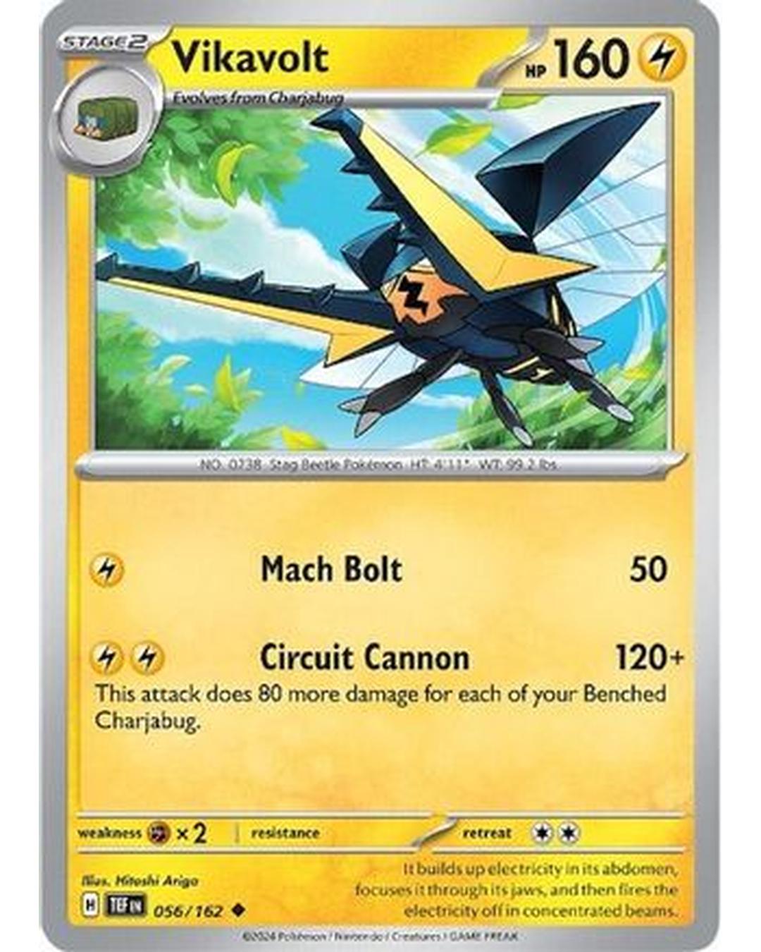 Vikavolt 056/162  - Reverse Holofoil SV05 Temporal Forces - Uncommon