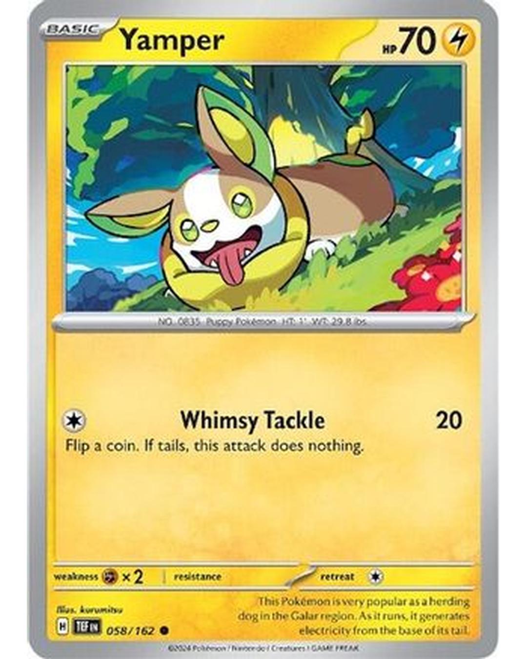 Yamper 058/162  - Reverse Holofoil SV05 Temporal Forces - Common