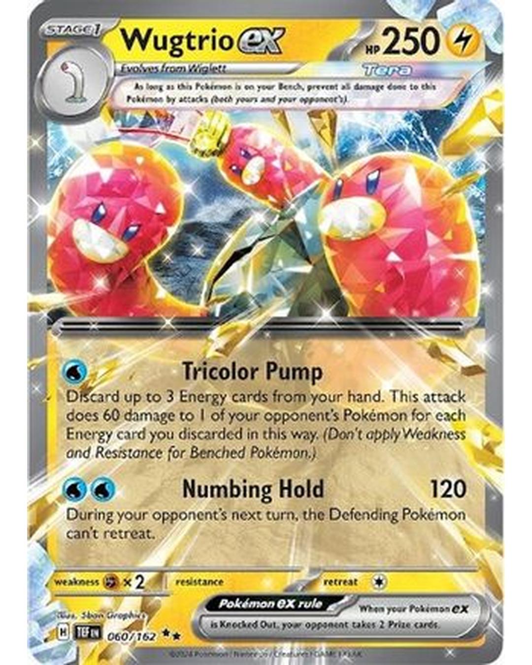 Wugtrio ex 060/162  - Holofoil SV05 Temporal Forces - Double Rare