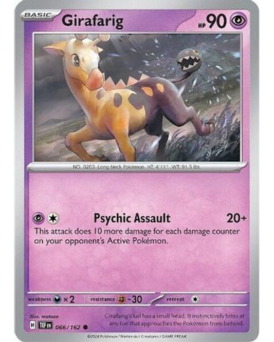 Girafarig 066/162  - Reverse Holofoil SV05 Temporal Forces - Common