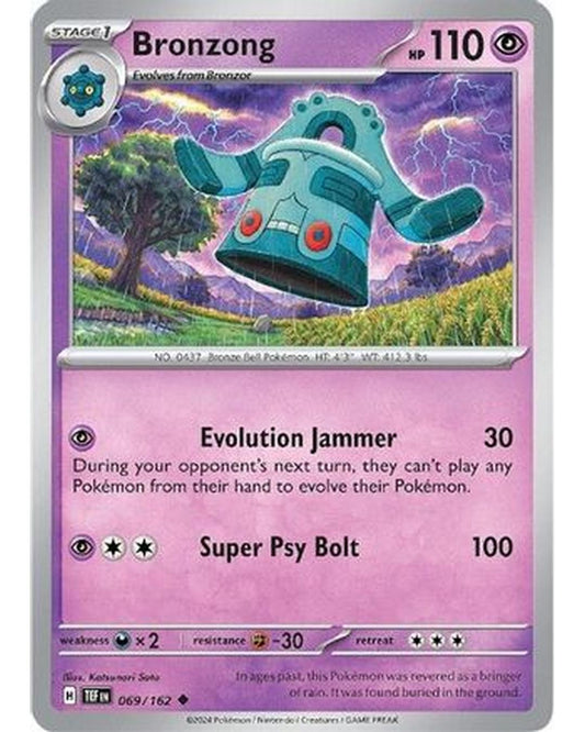 Bronzong 069/162  - Reverse Holofoil SV05 Temporal Forces - Uncommon