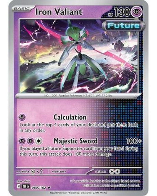 Iron Valiant 080/162  - Holofoil SV05 Temporal Forces - Rare