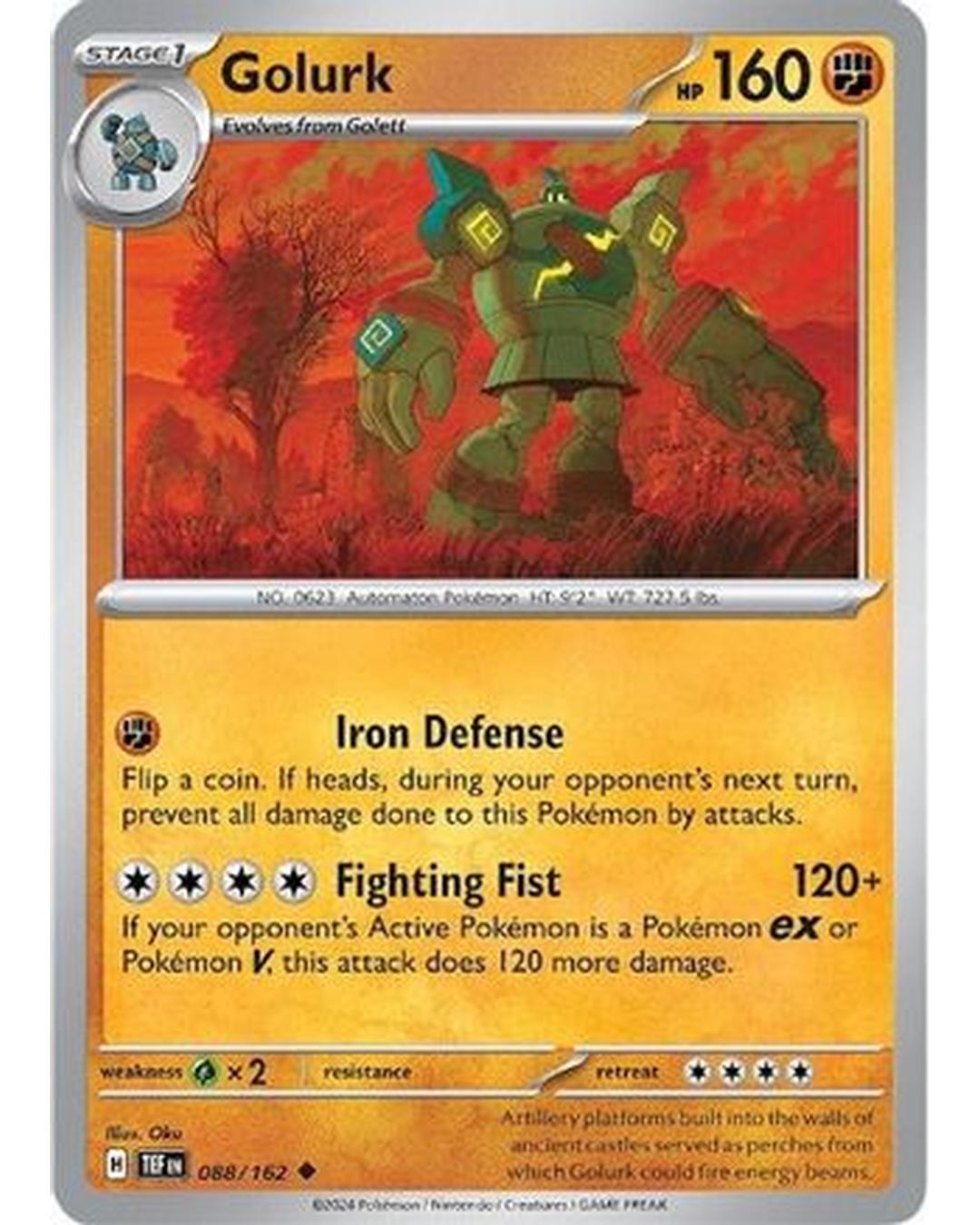 Golurk 088/162  - Reverse Holofoil SV05 Temporal Forces - Uncommon