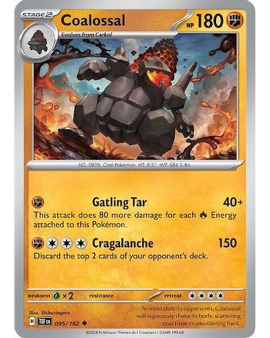 Coalossal 095/162  - Reverse Holofoil SV05 Temporal Forces - Uncommon