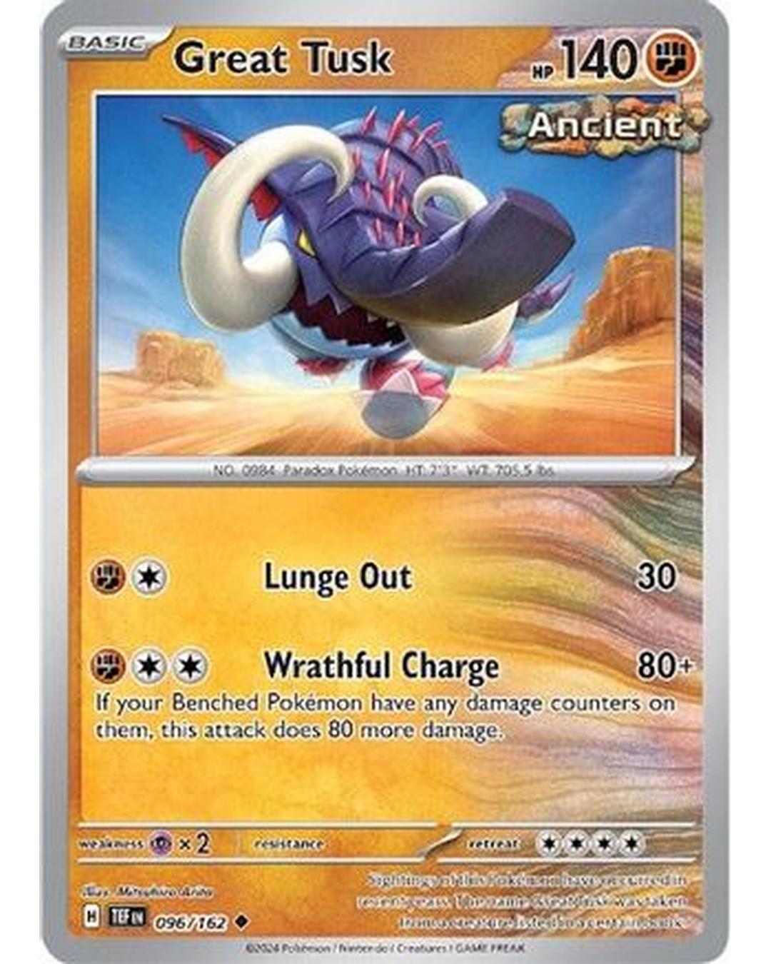 Great Tusk 096/162  SV05 Temporal Forces - Uncommon