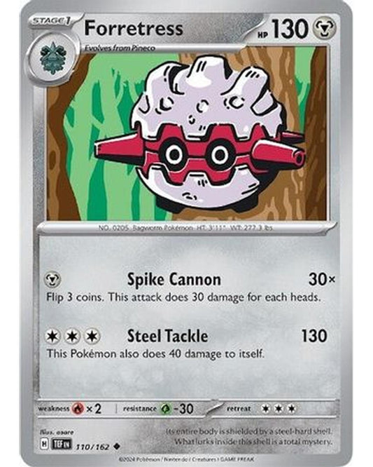 Forretress 110/162  - Reverse Holofoil SV05 Temporal Forces - Uncommon