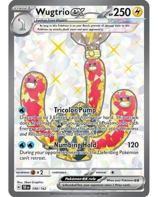 Wugtrio ex 190/162  - Holofoil SV05 Temporal Forces - Ultra Rare