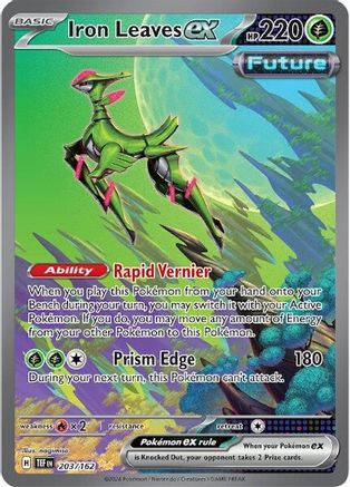 Iron Leaves ex 203/162  - Holofoil SV05 Temporal Forces - Special Illustration Rare