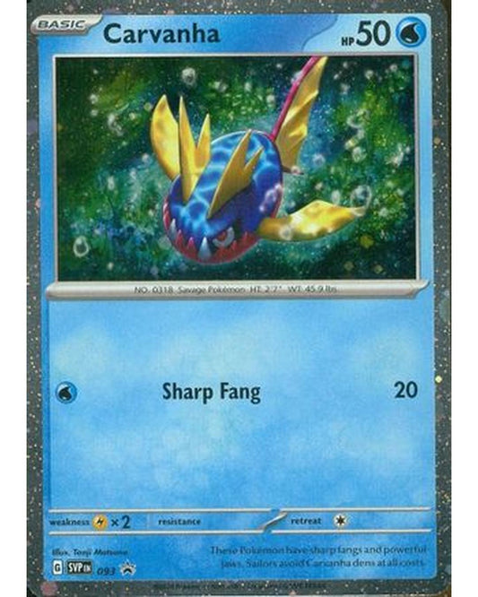 Carvanha 093  - Holofoil SV Scarlet & Violet Promo Cards - Promo