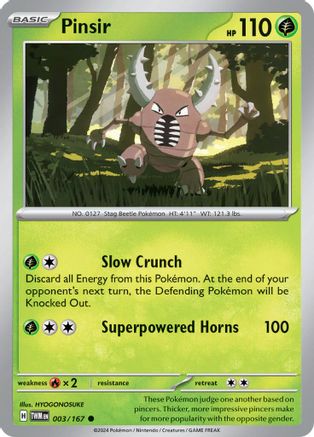 Pinsir 003/167  SV06 Twilight Masquerade - Common