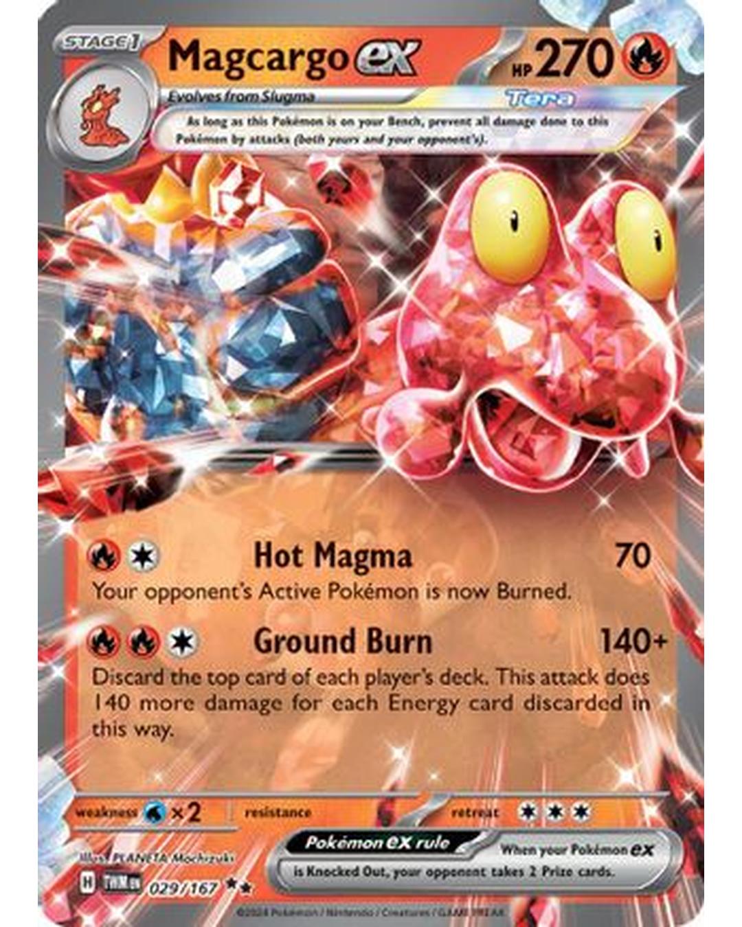 Magcargo ex 029/167  - Holofoil SV06 Twilight Masquerade - Double Rare