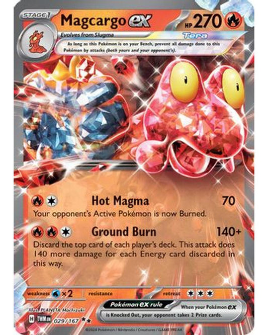 Magcargo ex 029/167  - Holofoil SV06 Twilight Masquerade - Double Rare