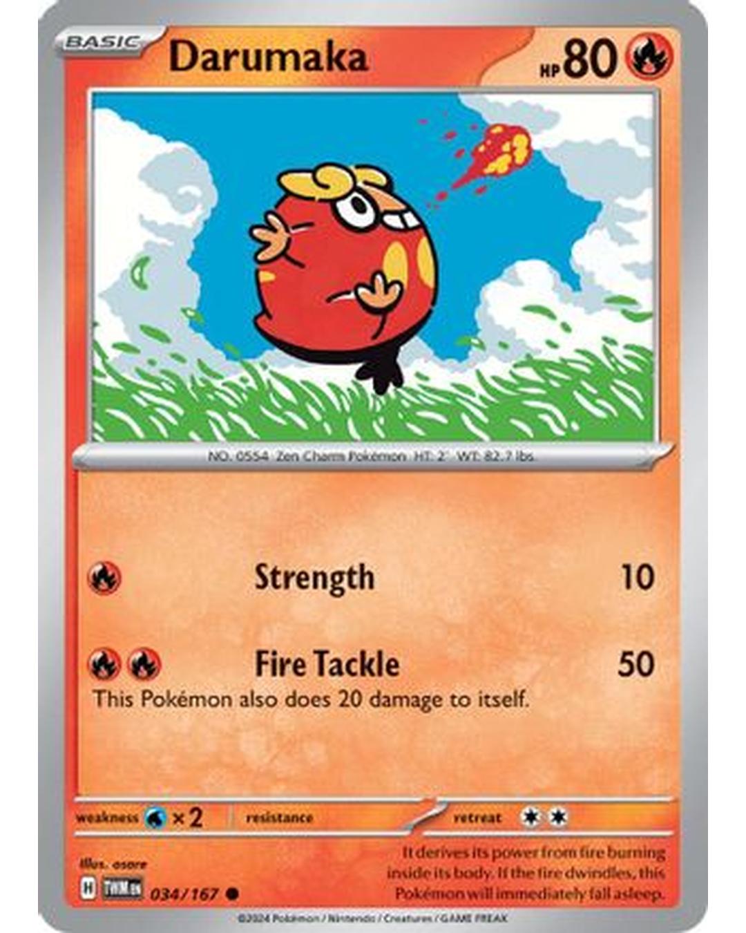 Darumaka 034/167  - Reverse Holofoil SV06 Twilight Masquerade - Common