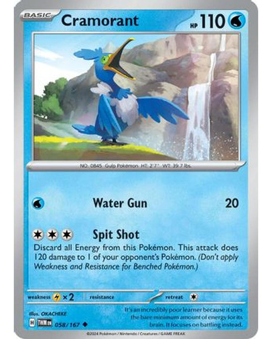 Cramorant 058/167  - Reverse Holofoil SV06 Twilight Masquerade - Uncommon