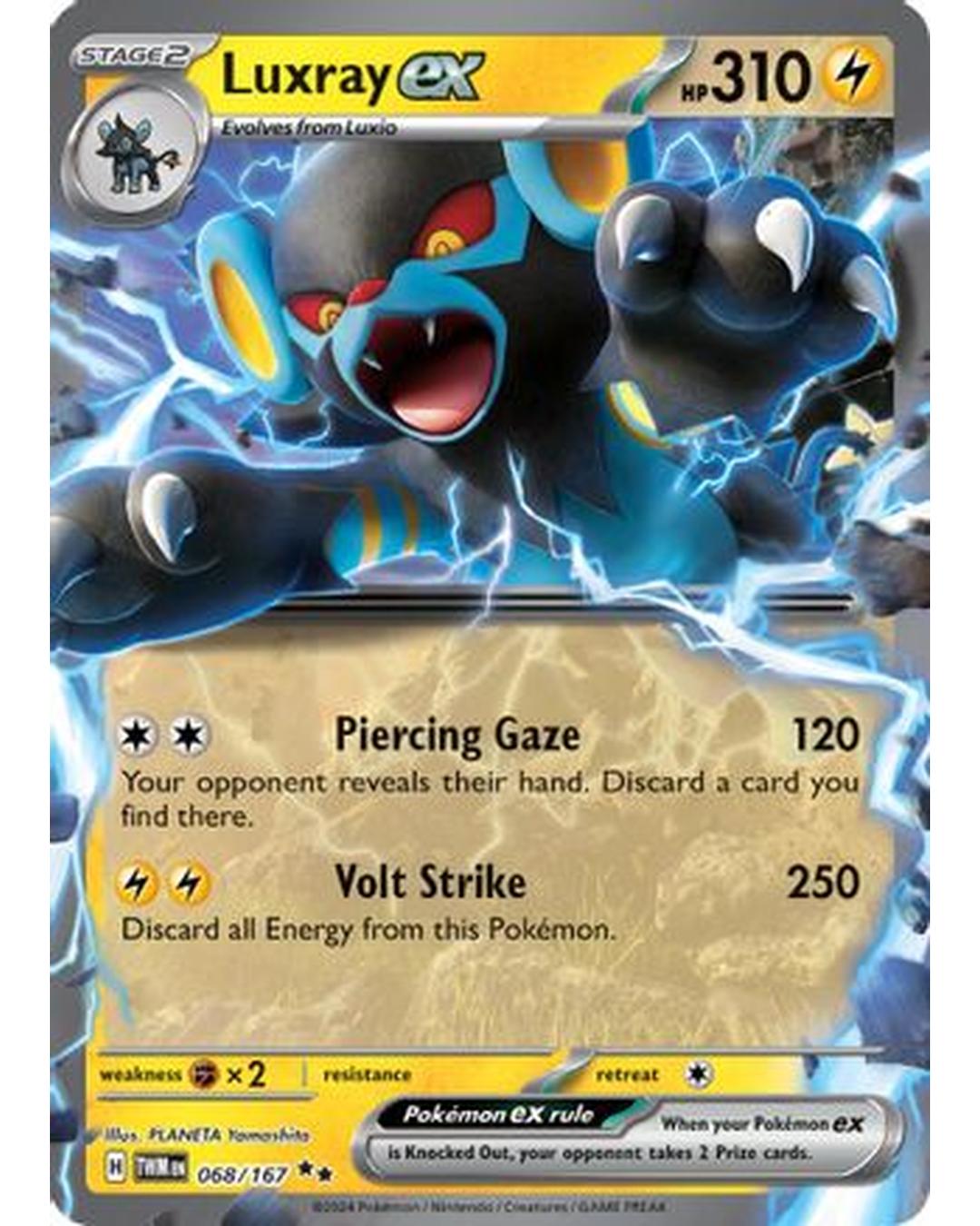 Luxray ex 068/167  - Holofoil SV06 Twilight Masquerade - Double Rare