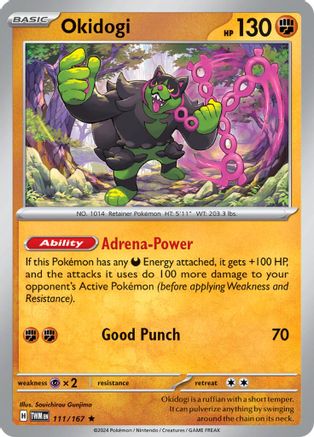 Okidogi 111/167  - Holofoil SV06 Twilight Masquerade - Rare