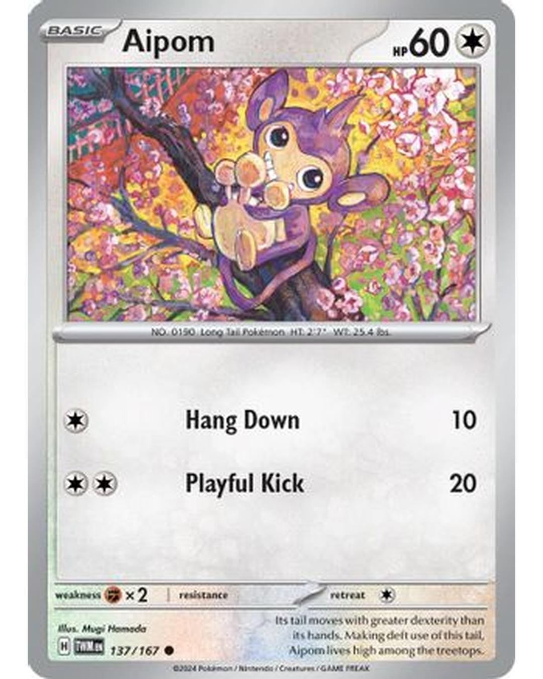 Aipom 137/167  - Reverse Holofoil SV06 Twilight Masquerade - Common