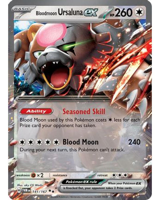 Bloodmoon Ursaluna ex 141/167  - Holofoil SV06 Twilight Masquerade - Double Rare