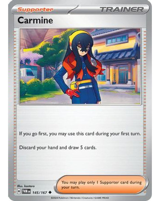Carmine 145/167  - Reverse Holofoil SV06 Twilight Masquerade - Uncommon