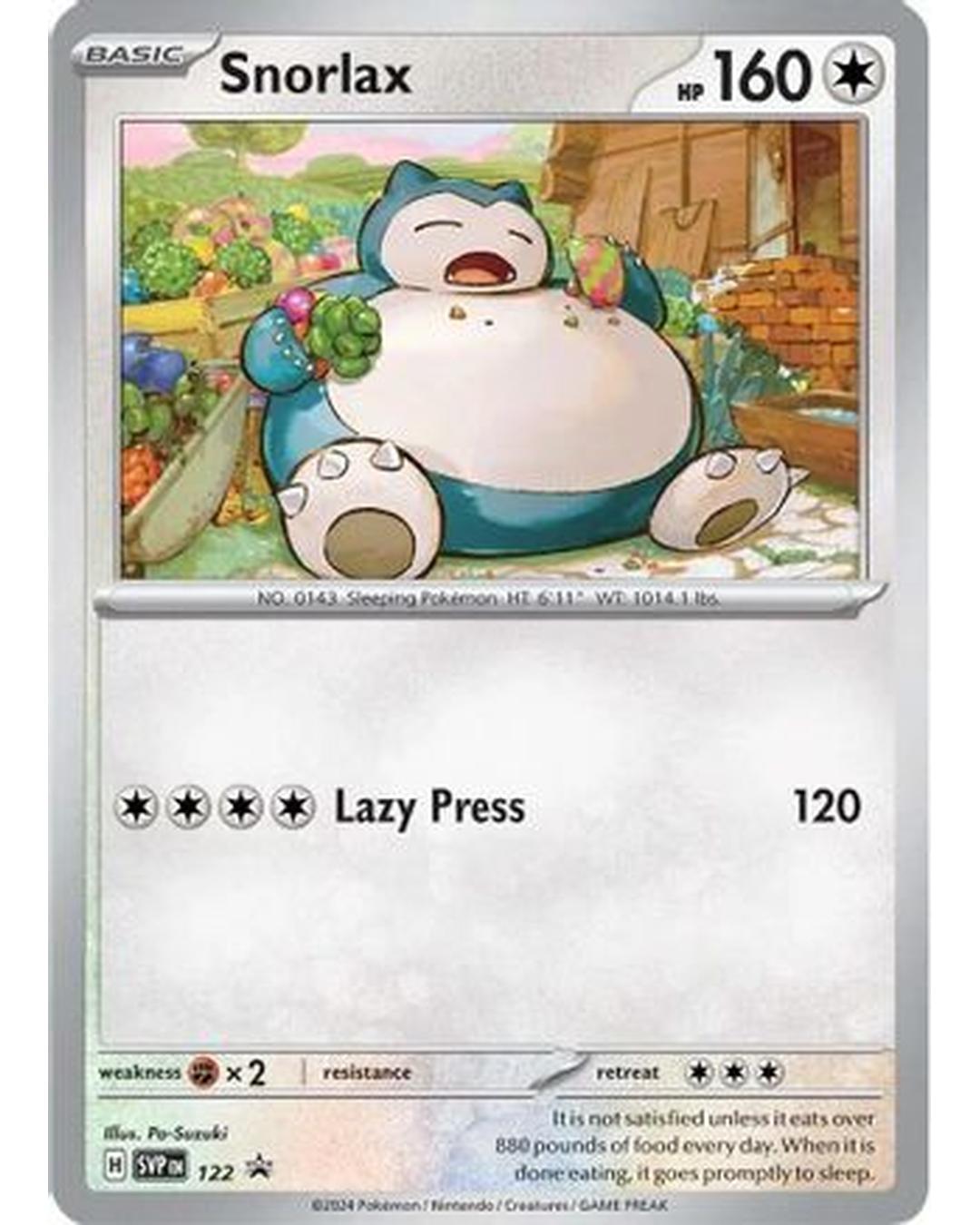 Snorlax 122  - Holofoil SV Scarlet & Violet Promo Cards - Promo