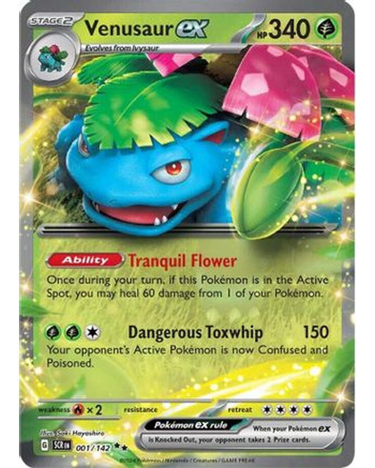 Venusaur ex 001/142  - Holofoil SV07 Stellar Crown - Double Rare