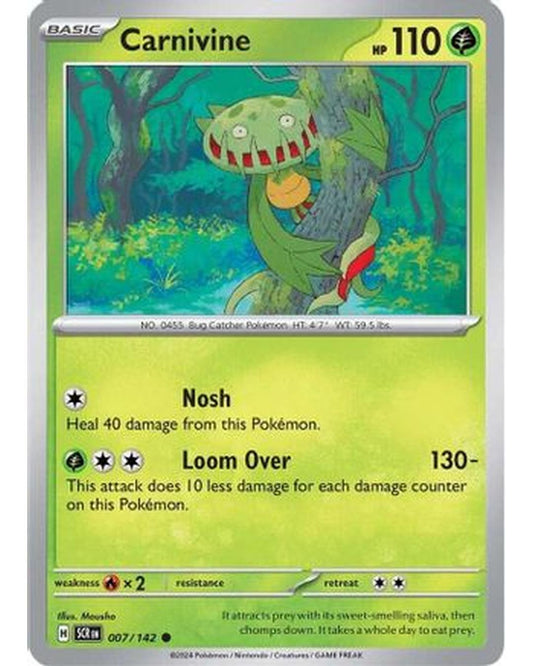 Carnivine 007/142  - Reverse Holofoil SV07 Stellar Crown - Common