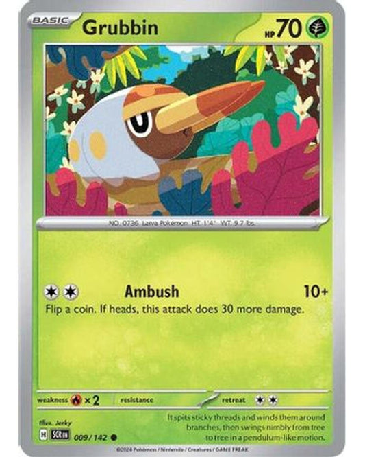 Grubbin 009/142  - Reverse Holofoil SV07 Stellar Crown - Common