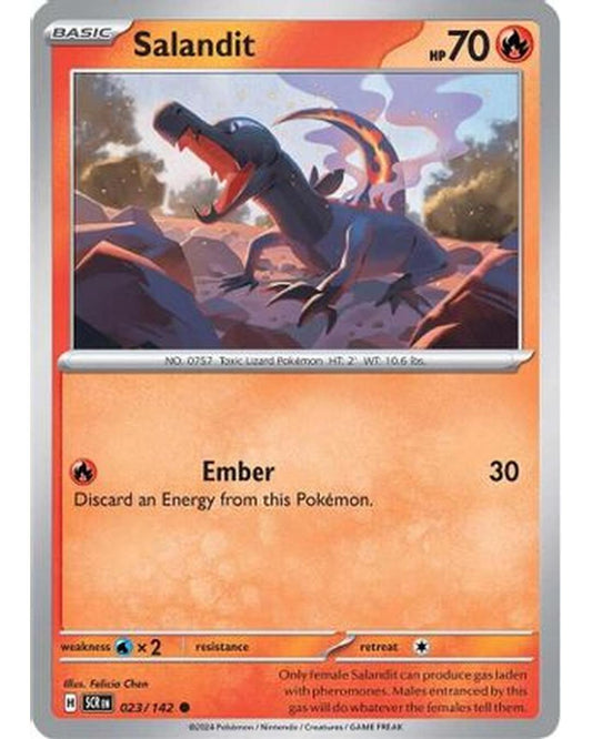 Salandit 023/142  - Reverse Holofoil SV07 Stellar Crown - Common