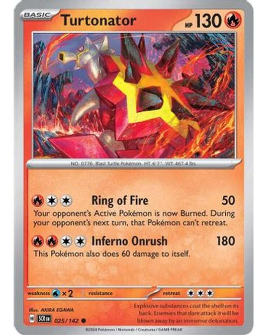 Turtonator 025/142  - Reverse Holofoil SV07 Stellar Crown - Common