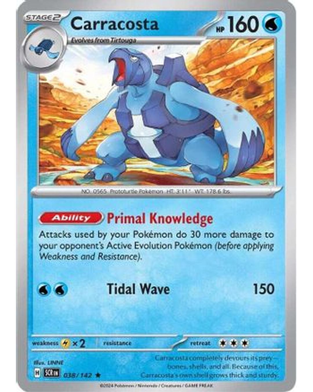 Carracosta 038/142  - Holofoil SV07 Stellar Crown - Rare