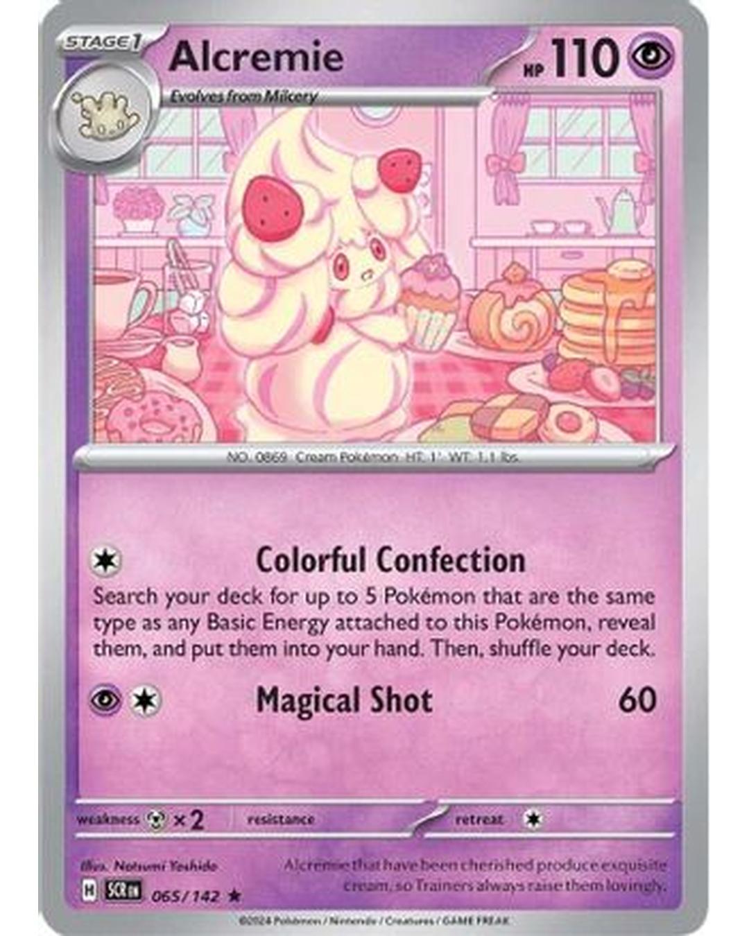 Alcremie 065/142  - Reverse Holofoil SV07 Stellar Crown - Rare