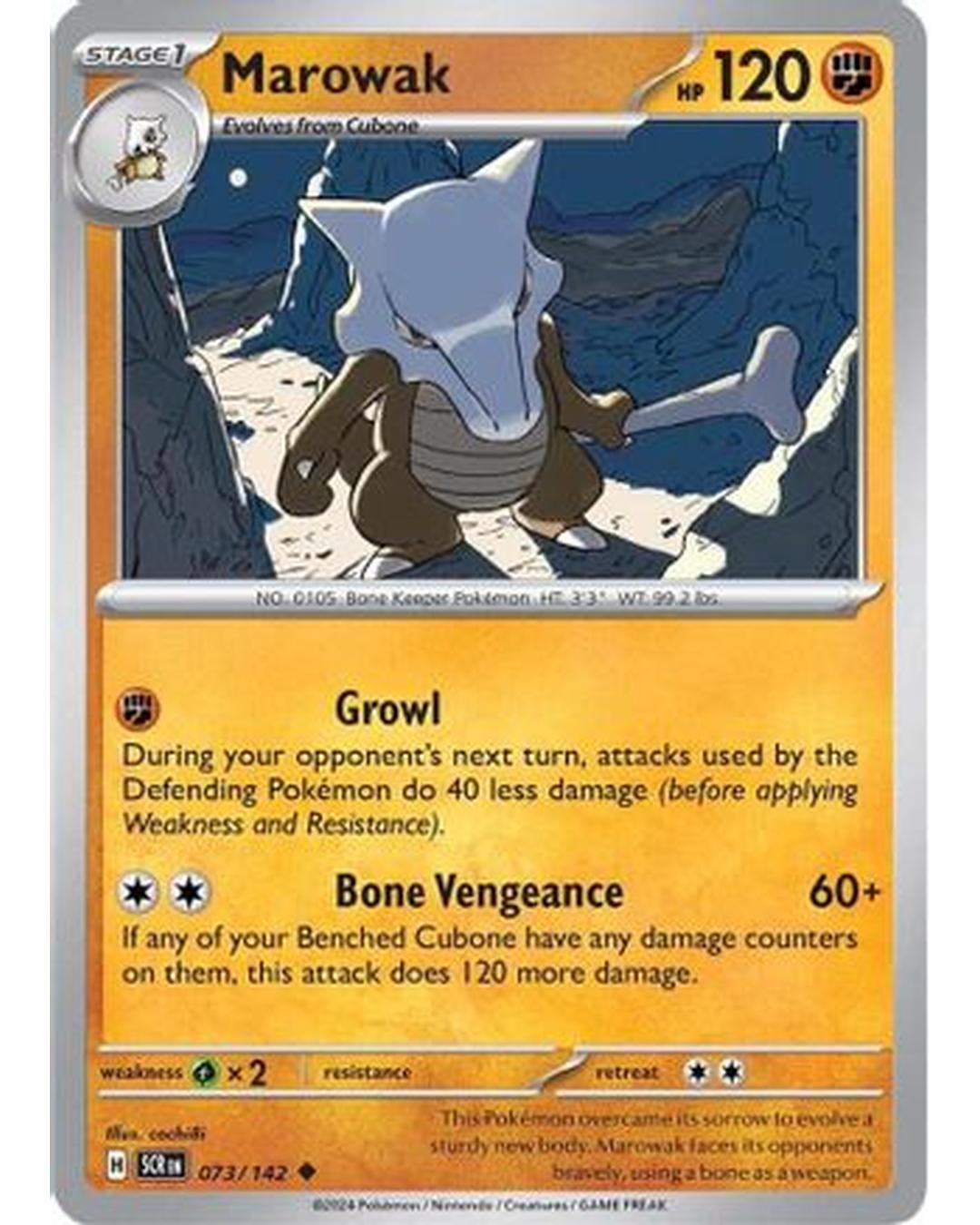 Marowak 073/142  SV07 Stellar Crown - Uncommon