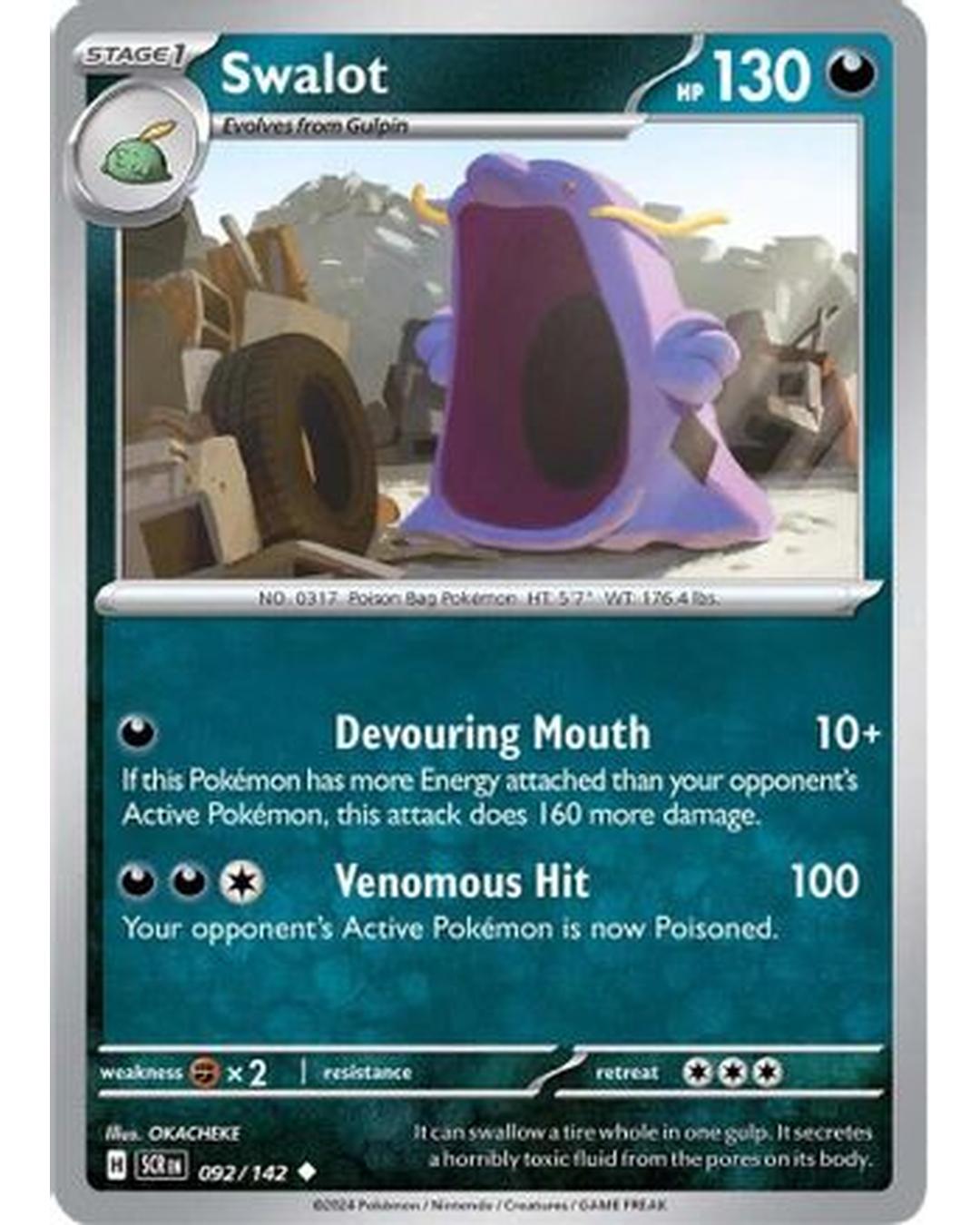 Swalot 092/142  - Reverse Holofoil SV07 Stellar Crown - Uncommon