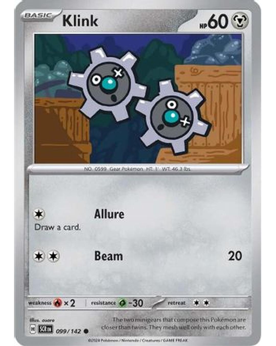 Klink 099/142  - Reverse Holofoil SV07 Stellar Crown - Common