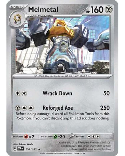 Melmetal 104/142  - Holofoil SV07 Stellar Crown - Rare