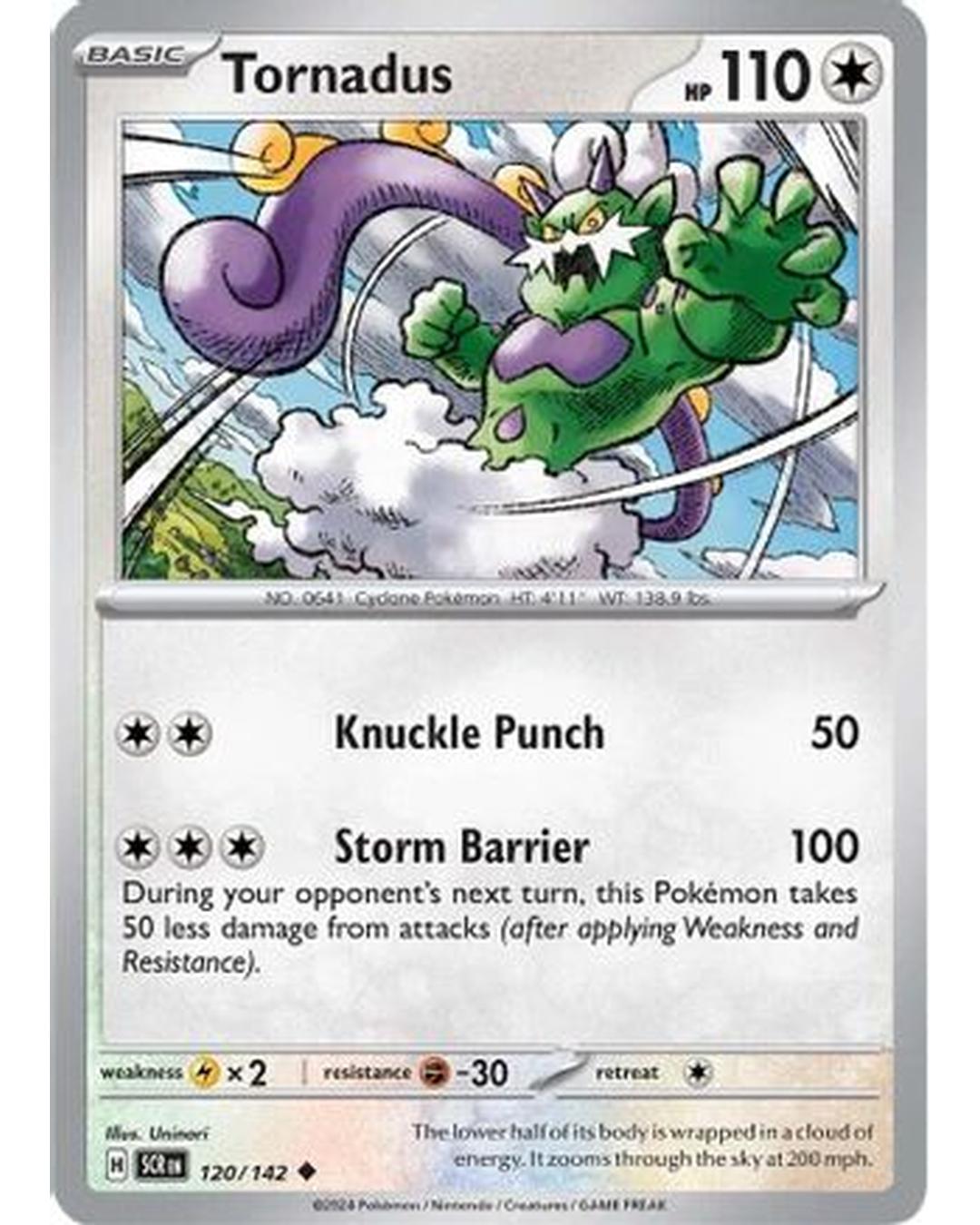 Tornadus 120/142  SV07 Stellar Crown - Uncommon