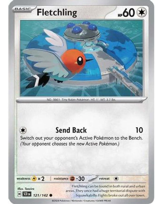 Fletchling 121/142  - Reverse Holofoil SV07 Stellar Crown - Common