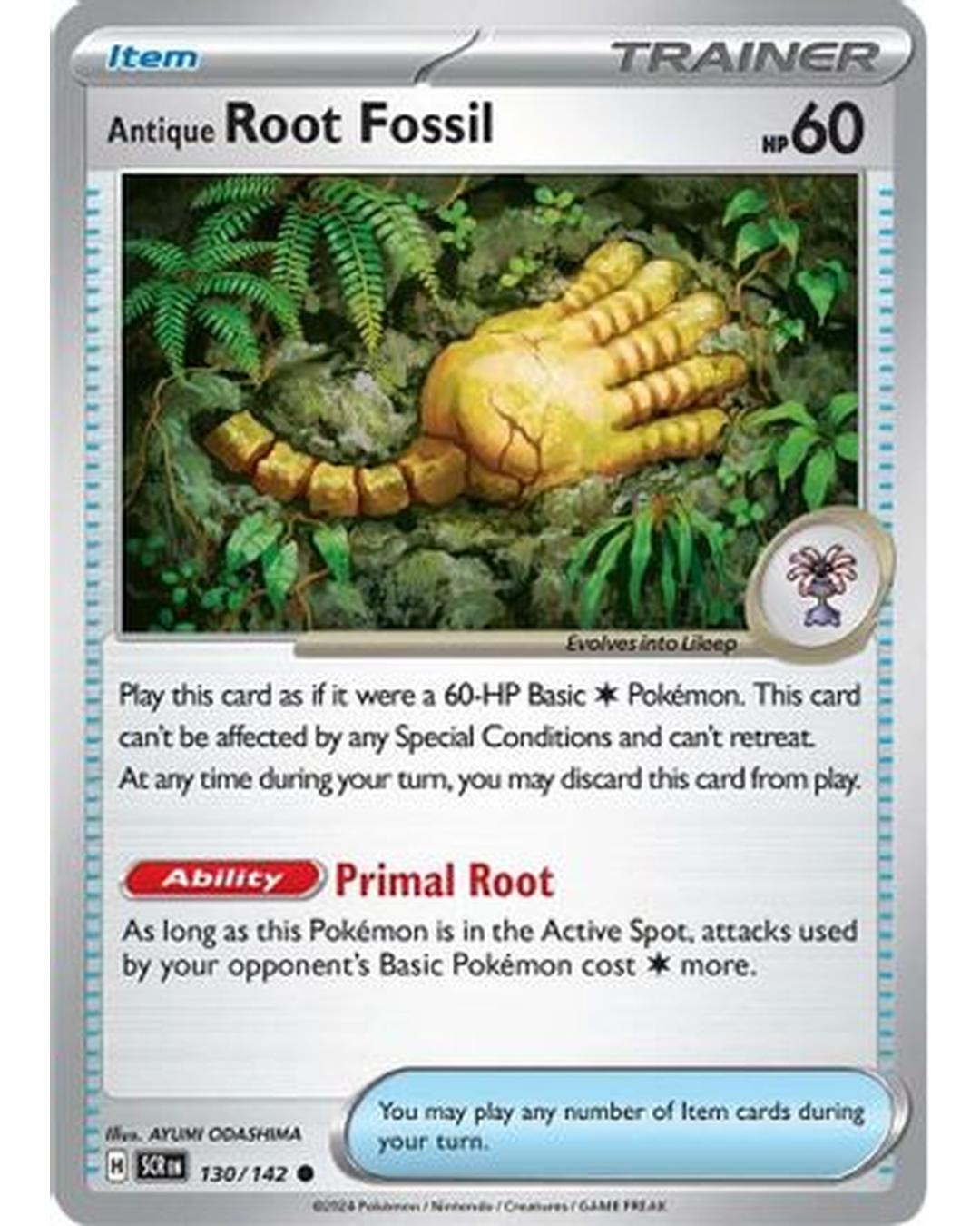 Antique Root Fossil 130/142  SV07 Stellar Crown - Common