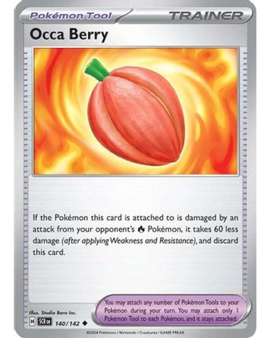 Occa Berry 140/142  - Reverse Holofoil SV07 Stellar Crown - Uncommon