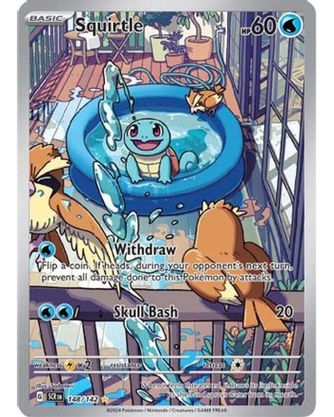 Squirtle 148/142  - Holofoil SV07 Stellar Crown - Illustration Rare