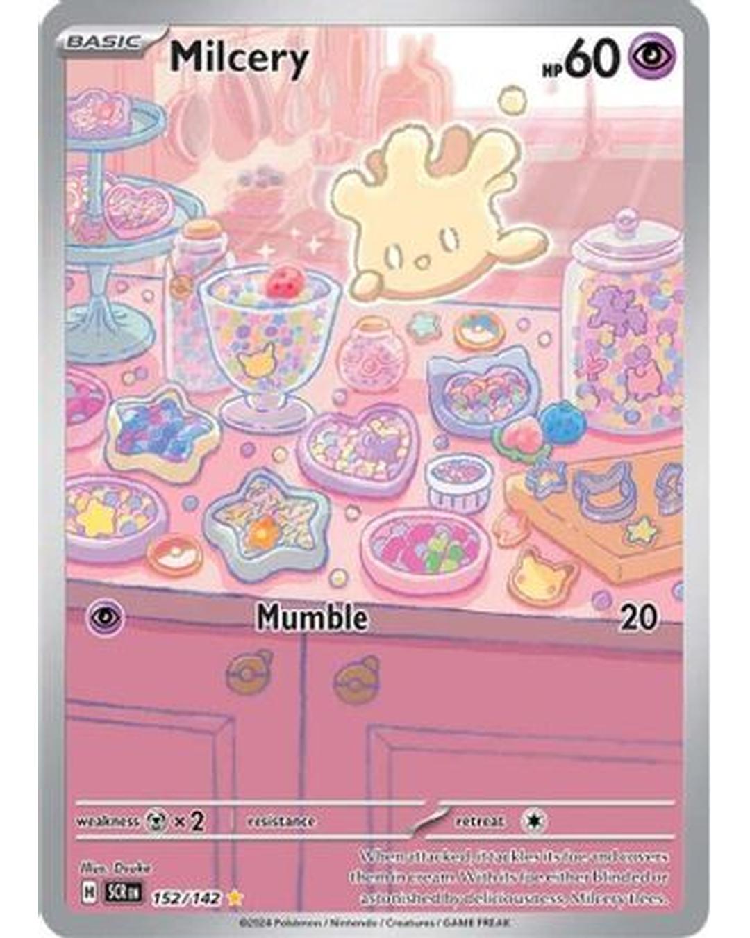 Milcery 152/142  - Holofoil SV07 Stellar Crown - Illustration Rare